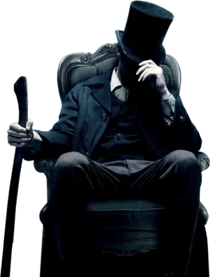 Invisible Manin Lincoln Pose PNG Image