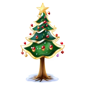 Inviting Christmas Tree Art Png Sdm PNG Image