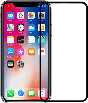 - Iphone X Black Screen Protector Clipart , Png Download - Iphone X Screen Protector Size, Transparent Png PNG image with transparent background