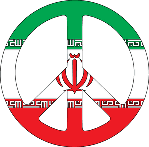 Scalable Vector Graphics Svg Iran Flag Peace Sign 2 - Iran Flag Peace Symbol, HD Png Download PNG image with transparent background