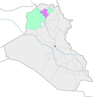 Iraq Districts Map Color Coded PNG image with transparent background