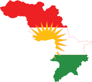 Iraq Kurdistan Map Graphic PNG image with transparent background