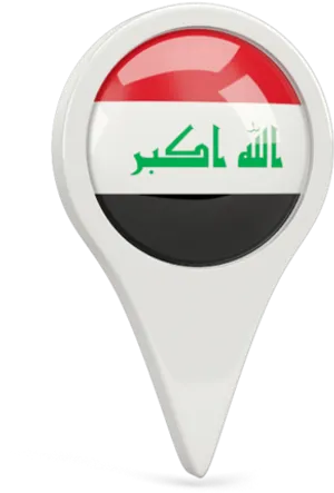 Iraq Location Pinwith Flag PNG Image