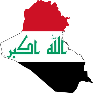 Iraq Map Flag Graphic PNG Image