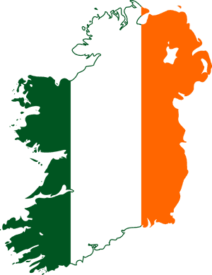 Map Irish Of National Flag Ireland Clipart - Ireland Flag Map, HD Png Download PNG with transparent background