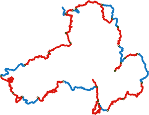 Map Of The Ulster Way - Hiking Routes Northern Ireland, HD Png Download PNG image with transparent background