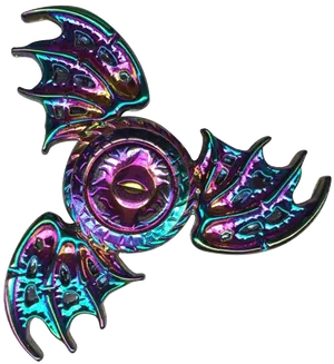 Iridescent Bat Wing Fidget Spinner.png PNG Image