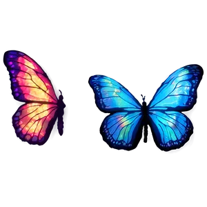 Iridescent Butterfly Glow Png Lqb PNG Image