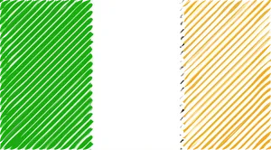 Irish Flag Abstract Art PNG Image