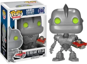 Iron Giant Funko Pop With Car PNG Image