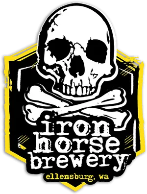 Iron Horse Brewery Skull Logo PNG Image