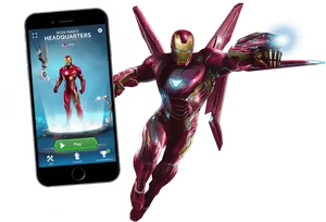 Iron Man App Experience PNG Image