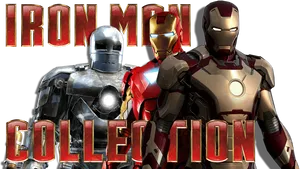 Iron Man Armor Evolution PNG Image