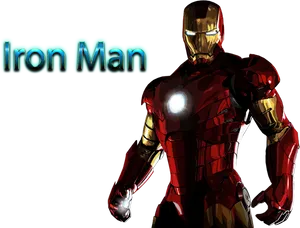 Iron Man Armored Hero Illustration PNG Image