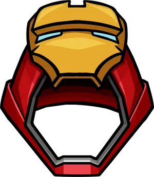 Iron Man Helmet Illustration PNG Image