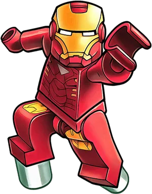 Iron Man Lego Character Illustration PNG Image