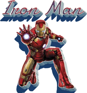 Iron Man Pose Graphic PNG Image