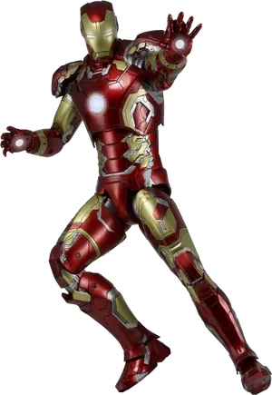 Iron Manin Action Pose PNG Image