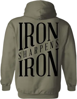 Iron Sharpen Iron Hoodie PNG Image