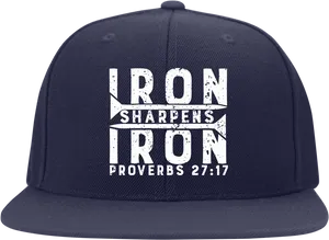 Iron Sharpens Iron Proverbs Cap PNG Image