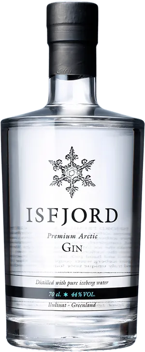 Isfjord Arctic Premium Gin Bottle PNG Image