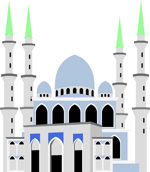 Islamic Mosque Vector Illustration PNG Image