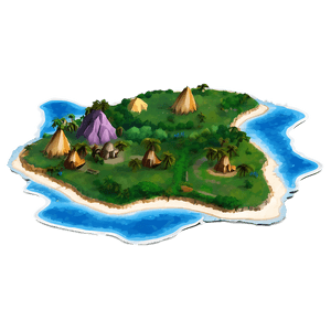 Island Getaway Map PNG 05252024 PNG with transparent background