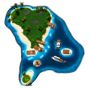 Island Getaway Map PNG 7 PNG with transparent background