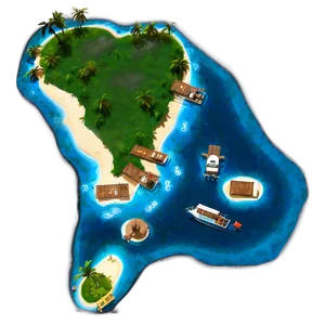 Island Getaway Map Png 7 PNG Image
