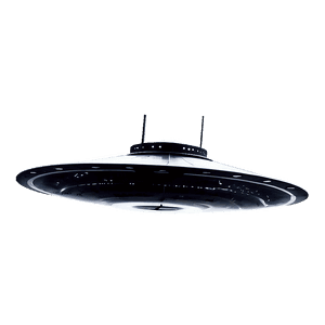 Isolated Flying Saucer Silhouette PNG 06202024 PNG