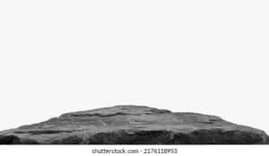 Isolated Rock Formation Silhouette PNG image with transparent background