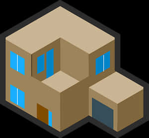 Isometric Apartment Vector Illustration PNG with transparent background