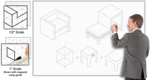 Isometric Drawing Tutorial Businessman PNG Image