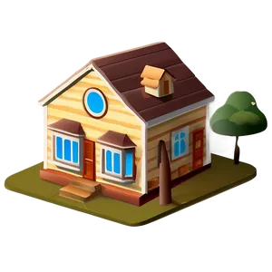 Isometric House Emoji Png Nbn28 PNG Image