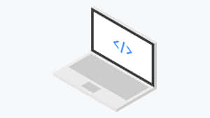 Isometric Laptop Coding Symbol PNG with transparent background