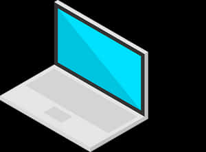 Isometric Laptop Illustration PNG image with transparent background