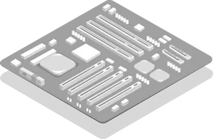 Isometric Motherboard Vector Illustration PNG Image