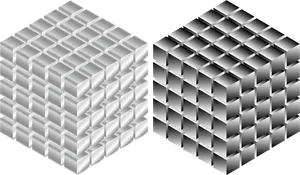 Isometric Optical Illusion Patterns PNG Image