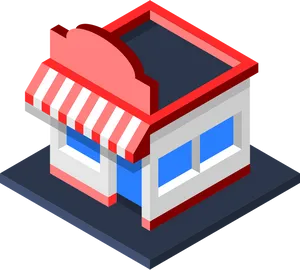 Isometric Storefront Illustration.png PNG Image