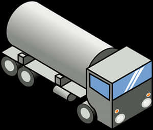Isometric Tanker Truck Illustration PNG image with transparent background