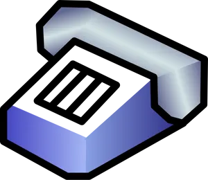 Isometric Telephone Icon PNG Image