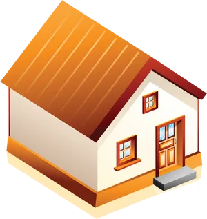 Isometric Vector House Illustration PNG Image