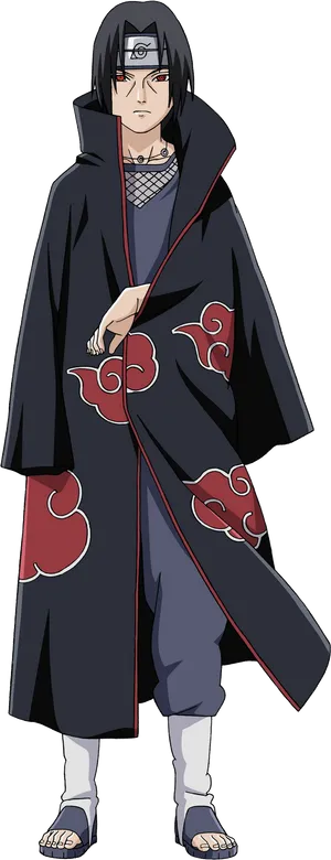 Itachi Uchiha Akatsuki Cloak PNG Image