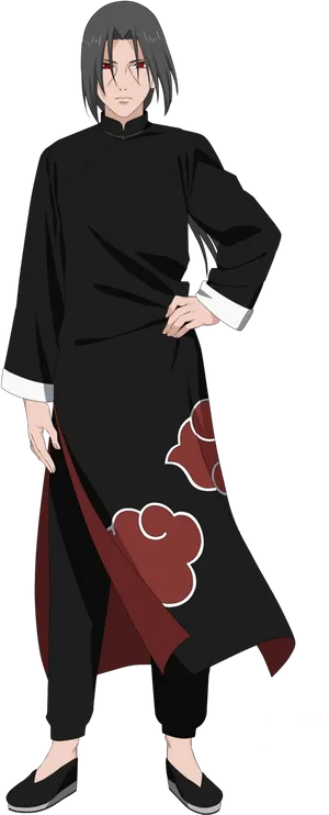 Itachi Uchiha Akatsuki Robe PNG Image