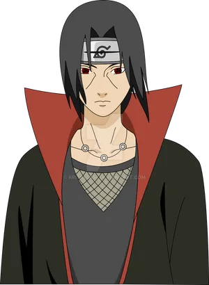 Itachi Uchiha Anime Portrait PNG Image