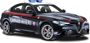 Italian Carabinieri Police Car Alfa Romeo PNG Image