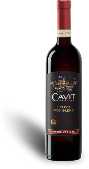 Italian Cavit Select Red Blend Wine Bottle PNG Image