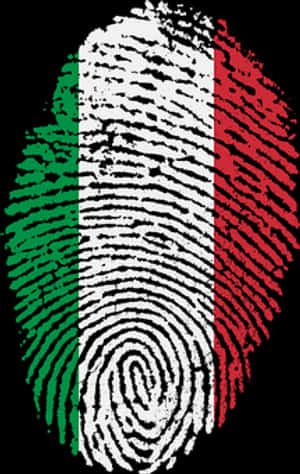 Italian Fingerprint Flag Art PNG with transparent background