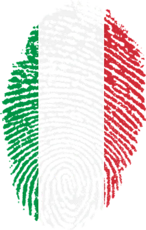 Italian Fingerprint Flag Art PNG Image