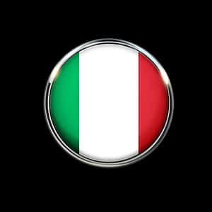 Italian Flag Button Design PNG with transparent background